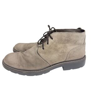 Men's Chukka Boots in Gray Suede Made in Italy 44 10.5-11